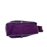 Chanel Vintage Purple Shearling/Suede Patchwork Shoulder Bag 2000