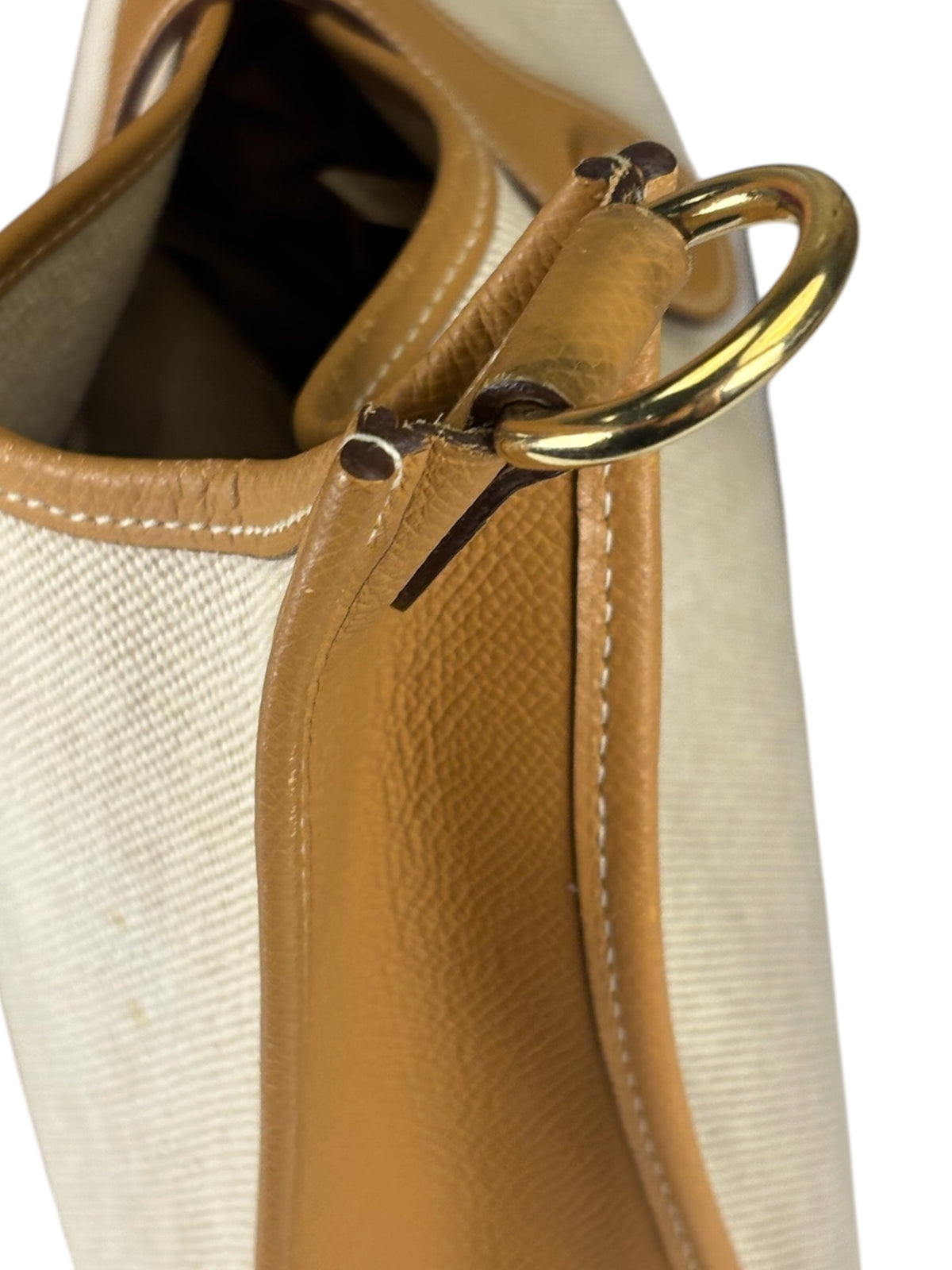 Hermes Brown Leather Trim Evelyne 2004