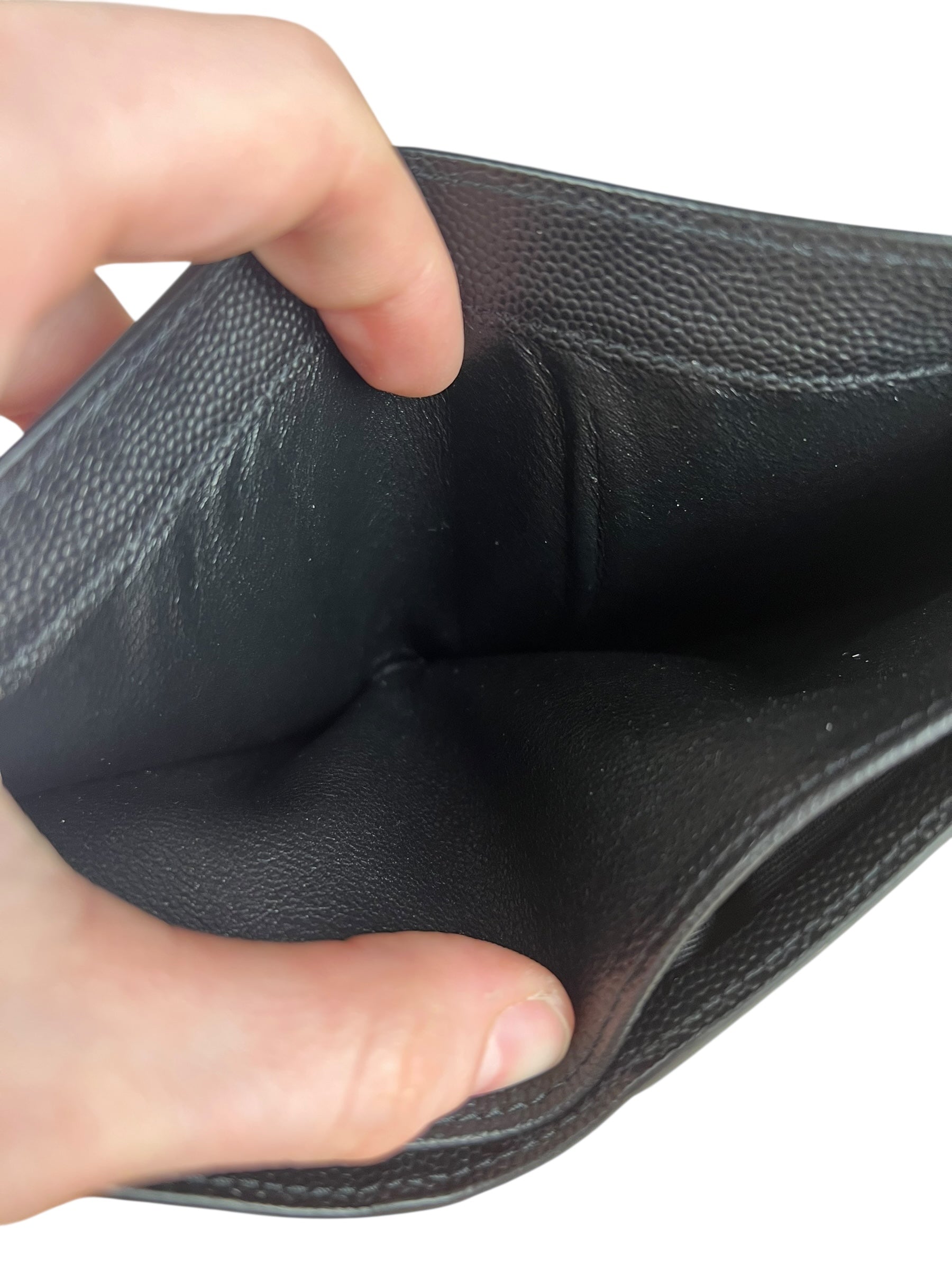 Yves Saint Laurent Leather Bi-Fold Wallet Black