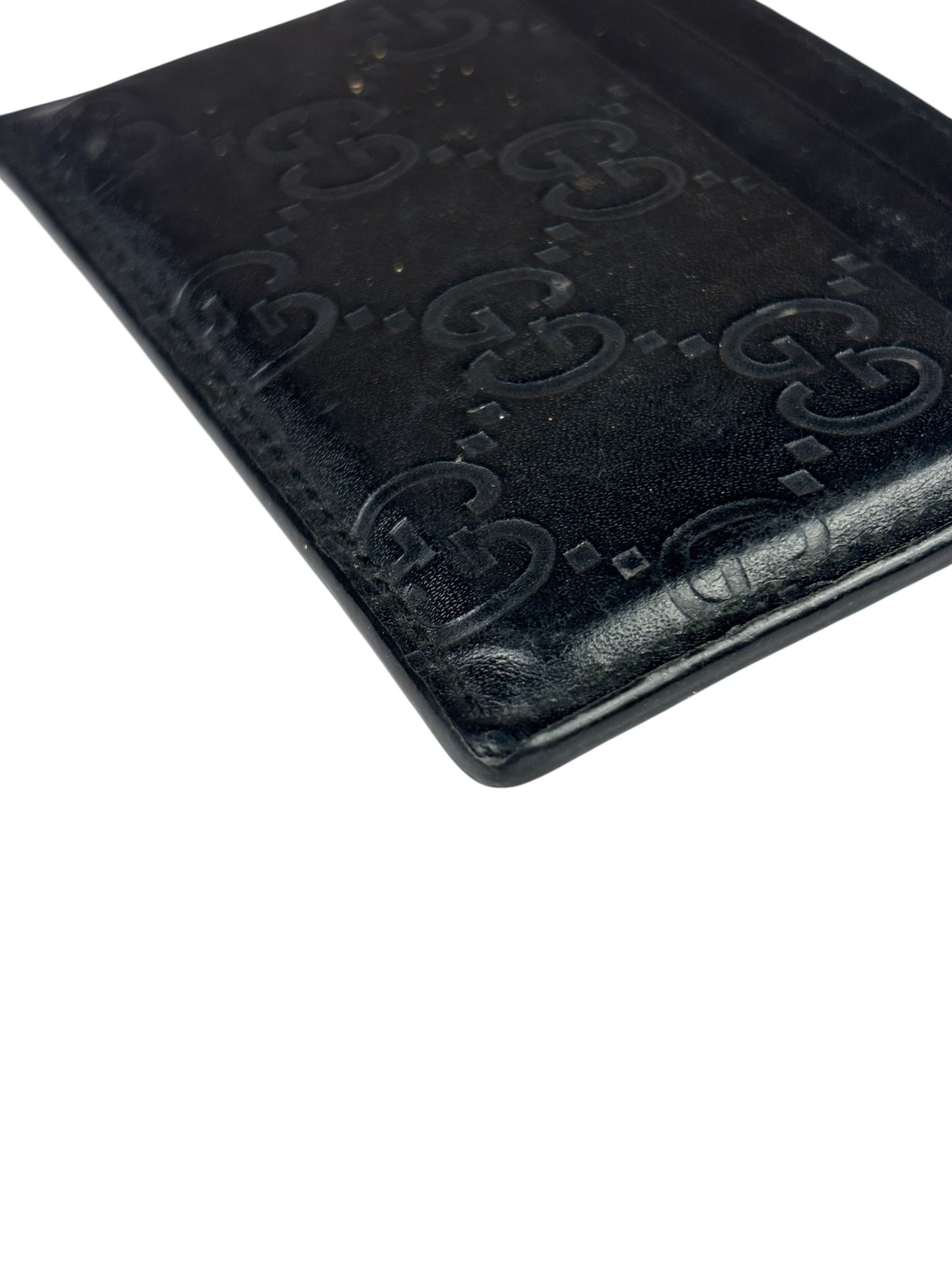 Gucci Black Leather GG Card Holder