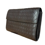 Bottega Veneta Vintage Brown Intrecciato Long Wallet