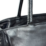 Prada Vintage Black Leather Tote Bag