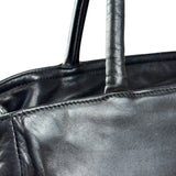 Prada Vintage Black Leather Tote Bag