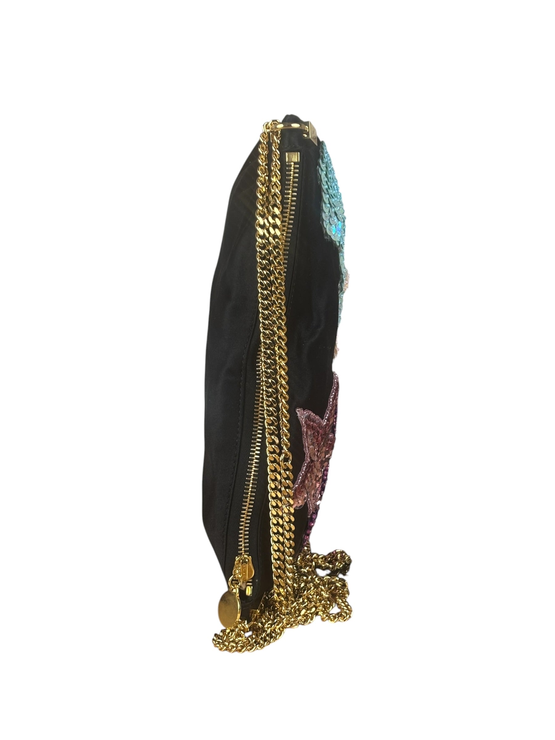 Tom Ford Black Satin Sequin Crossbody Bag