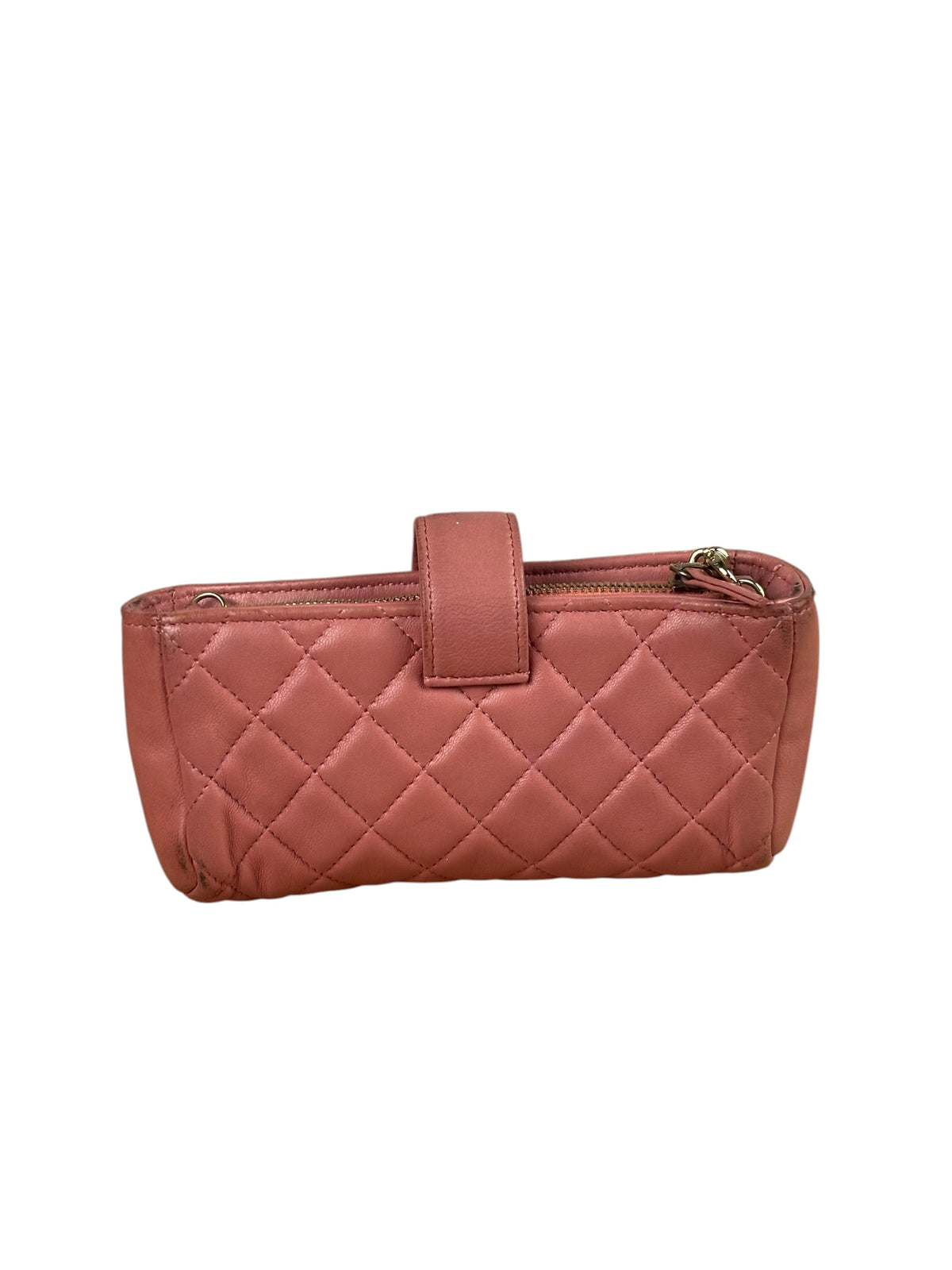 Chanel Pink Quilted Lambskin Crossbody Bag 2014