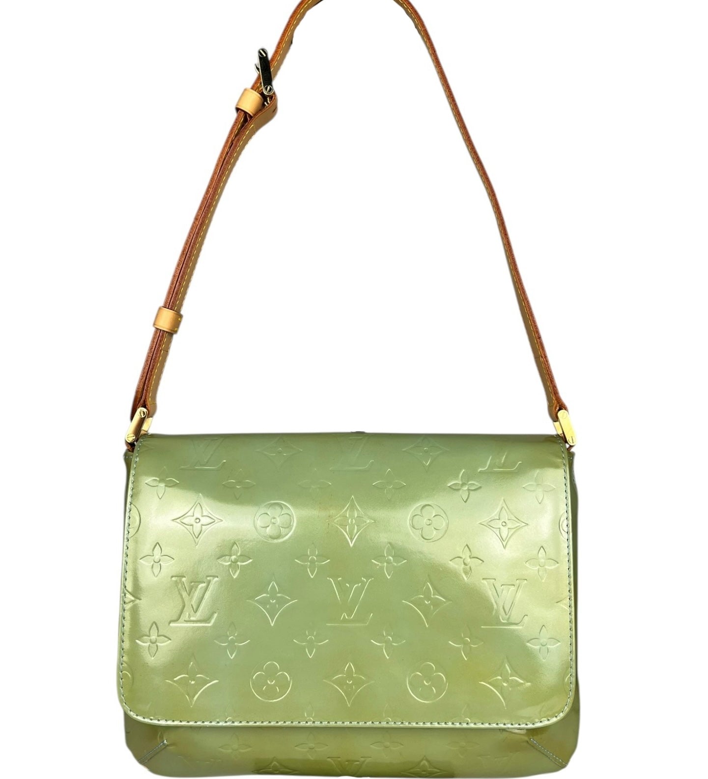 Louis Vuitton Monogram Vernis Green Thompson Shoulder Bag
