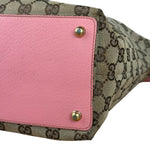 Gucci GG Pink Leather Canvas Eclipse Tote Bag