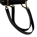 Chanel Vintage Black Caviar Leather Triple CC Chain Tote Bag