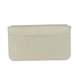 YSL Beige Leather Cassandre Flap Phone Holder