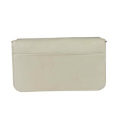 YSL Beige Leather Cassandre Flap Phone Holder