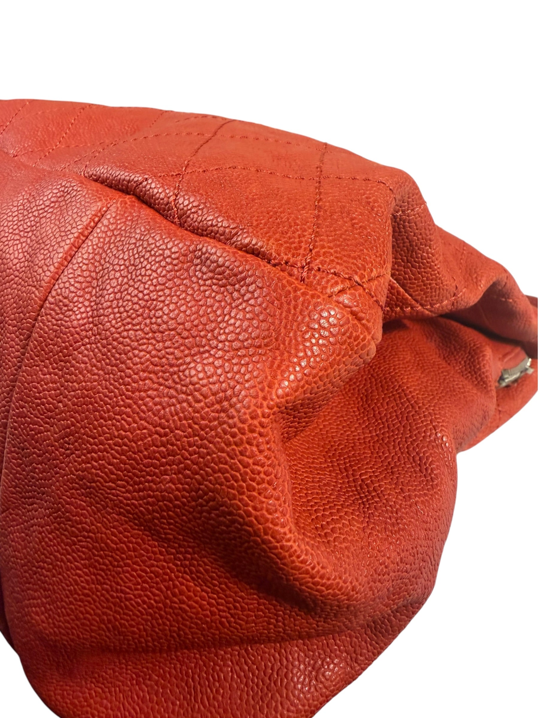 Chanel Red Caviar Quilted Small Frame Shoulder Bag 2011