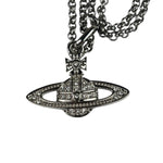 Vivienne Westwood Silver Toned Bas Relief Pendant Necklace