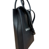 Balenciaga Black Mini Shopping Tote Phone Holder