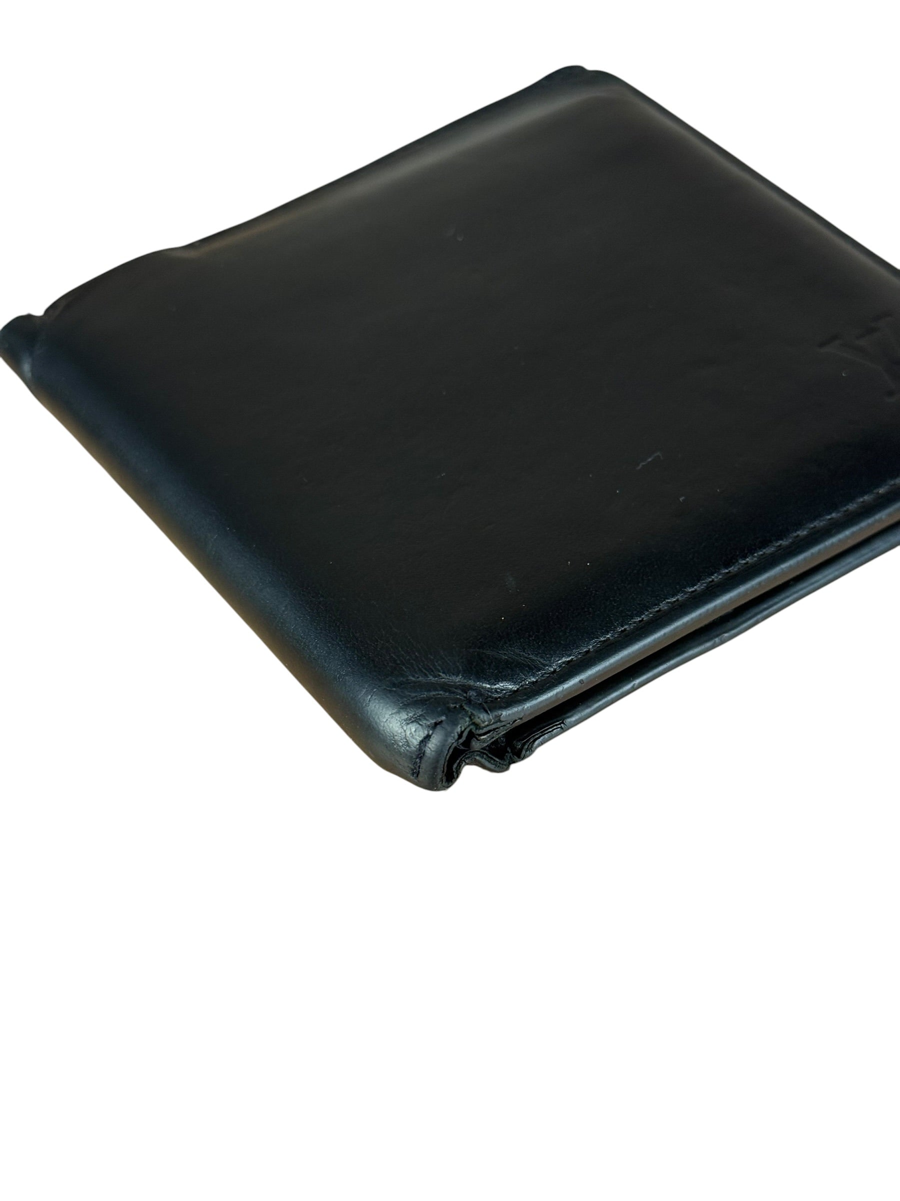 Louis Vuitton Black Leather Bi-Fold Wallet