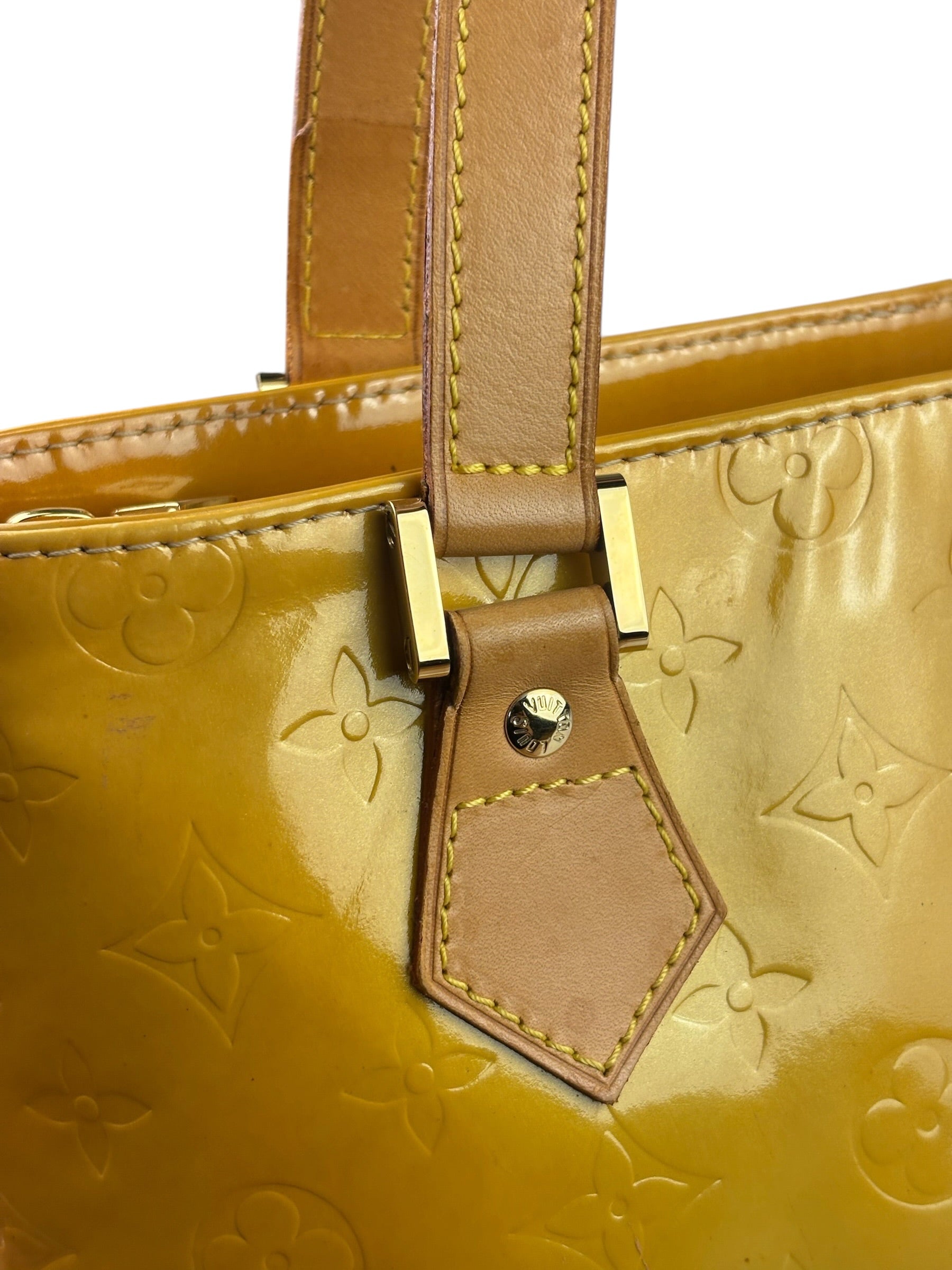 Louis Vuitton Yellow Vernis Houston Tote MM