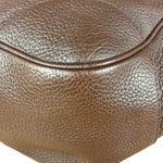 Prada Rich Brown Vitello Daino Sound Lock Satchel Shoulder Bag