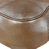 Prada Rich Brown Vitello Daino Sound Lock Satchel Shoulder Bag