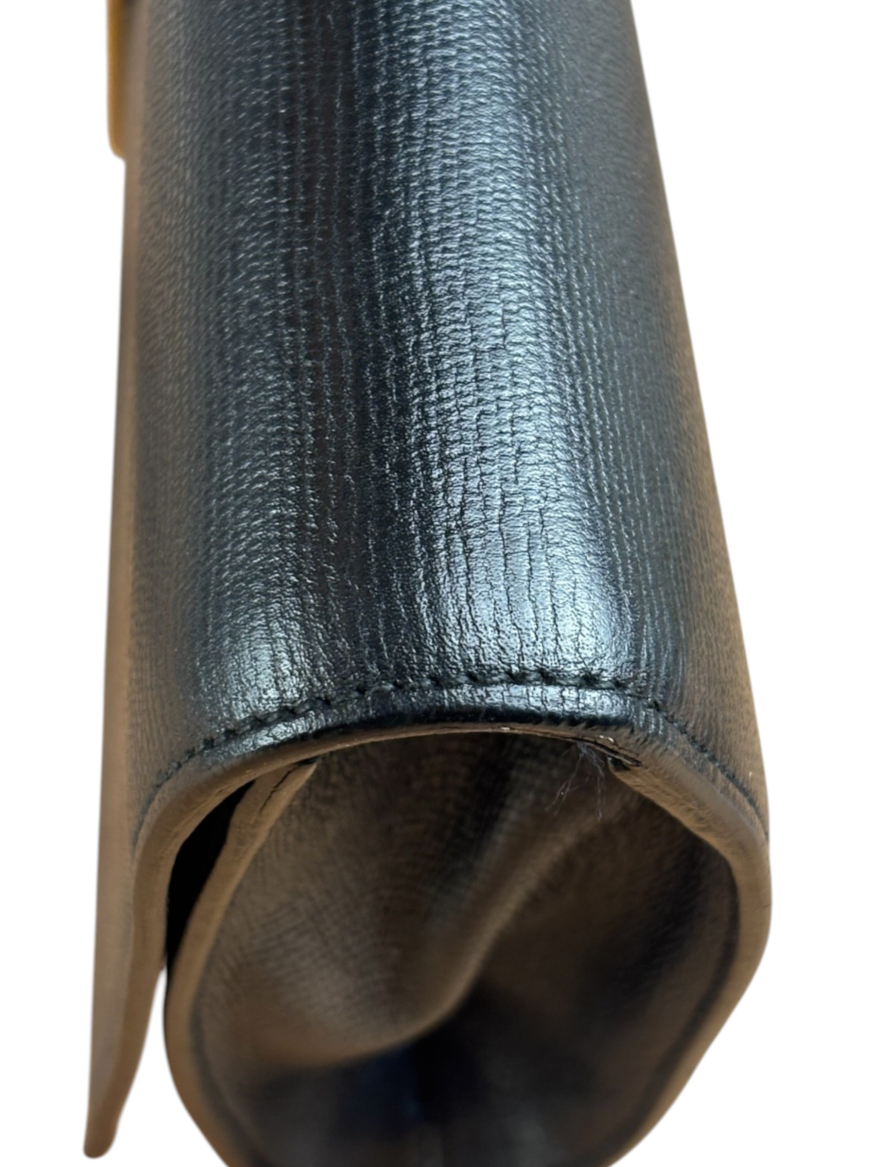 Yves Saint Laurent Black Leather Chyc Y Clutch Replacement Chain
