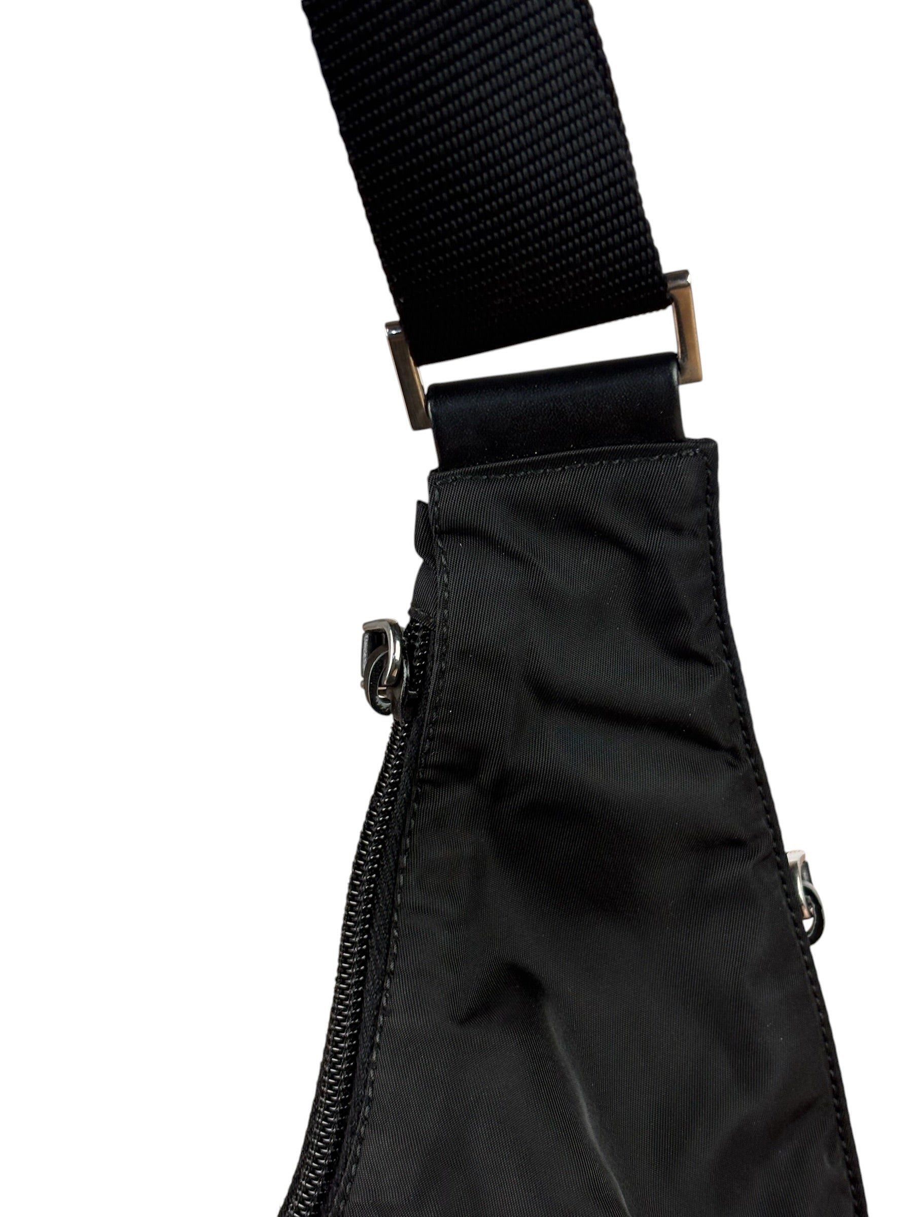 Prada Vintage Tessuto Nylon Asymmetrical Crossbody