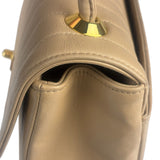 Chanel Vintage Tan Vertical Quilt Flap Shoulder Bag 1989