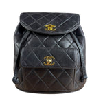 Chanel Black Quilted CC Duma Leather Backpack '97