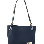 Fendi FF Wave Canvas Shoulder Tote