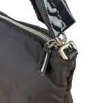 Prada Patent-Trimmed Nylon Crossbody Bag