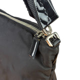 Prada Patent-Trimmed Nylon Crossbody Bag