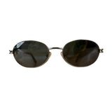 Ferragamo Circle Frame Gray Sunglasses