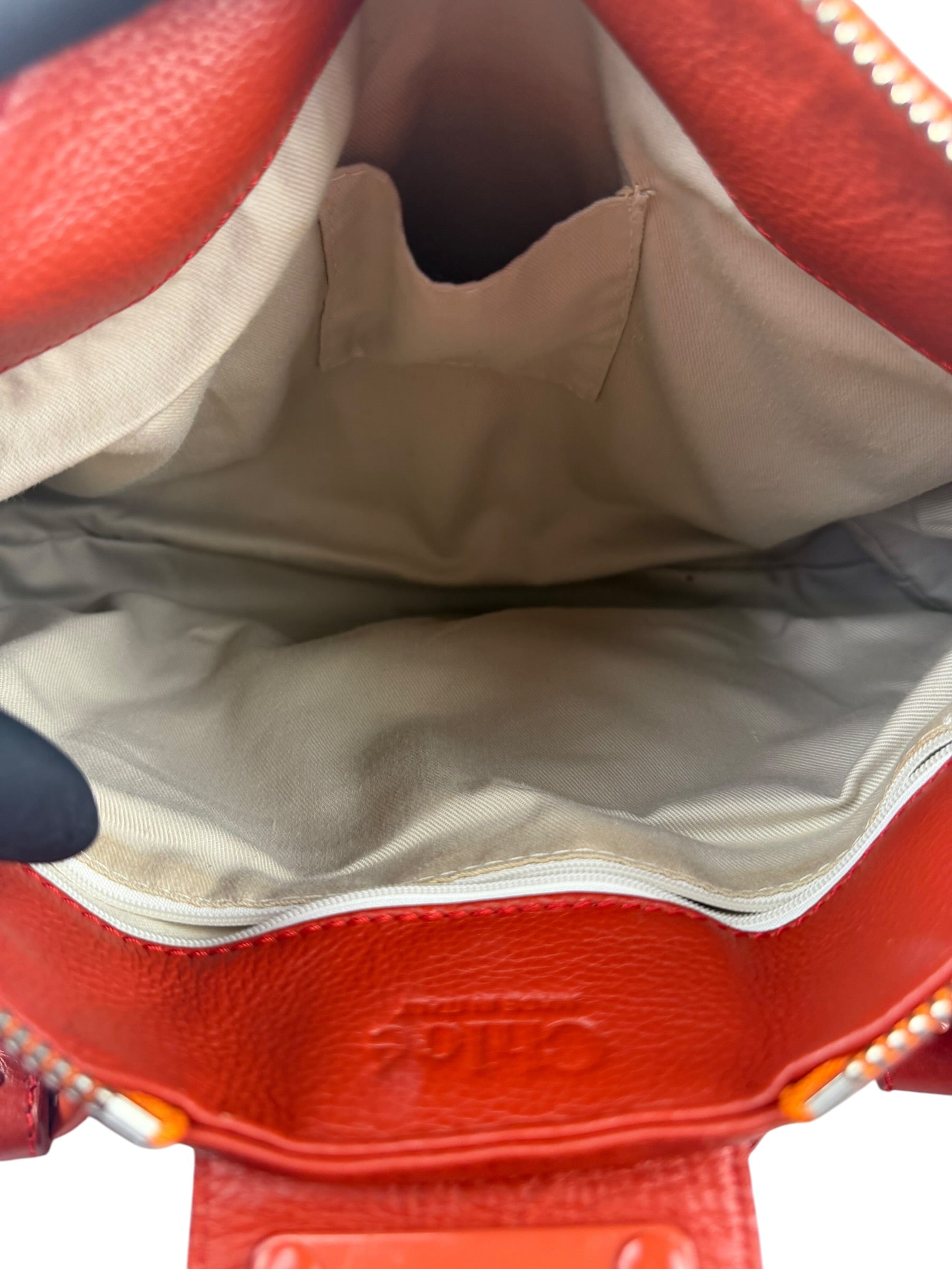 Chloé Vintage Red Leather Paddington Bag (Broken Lock