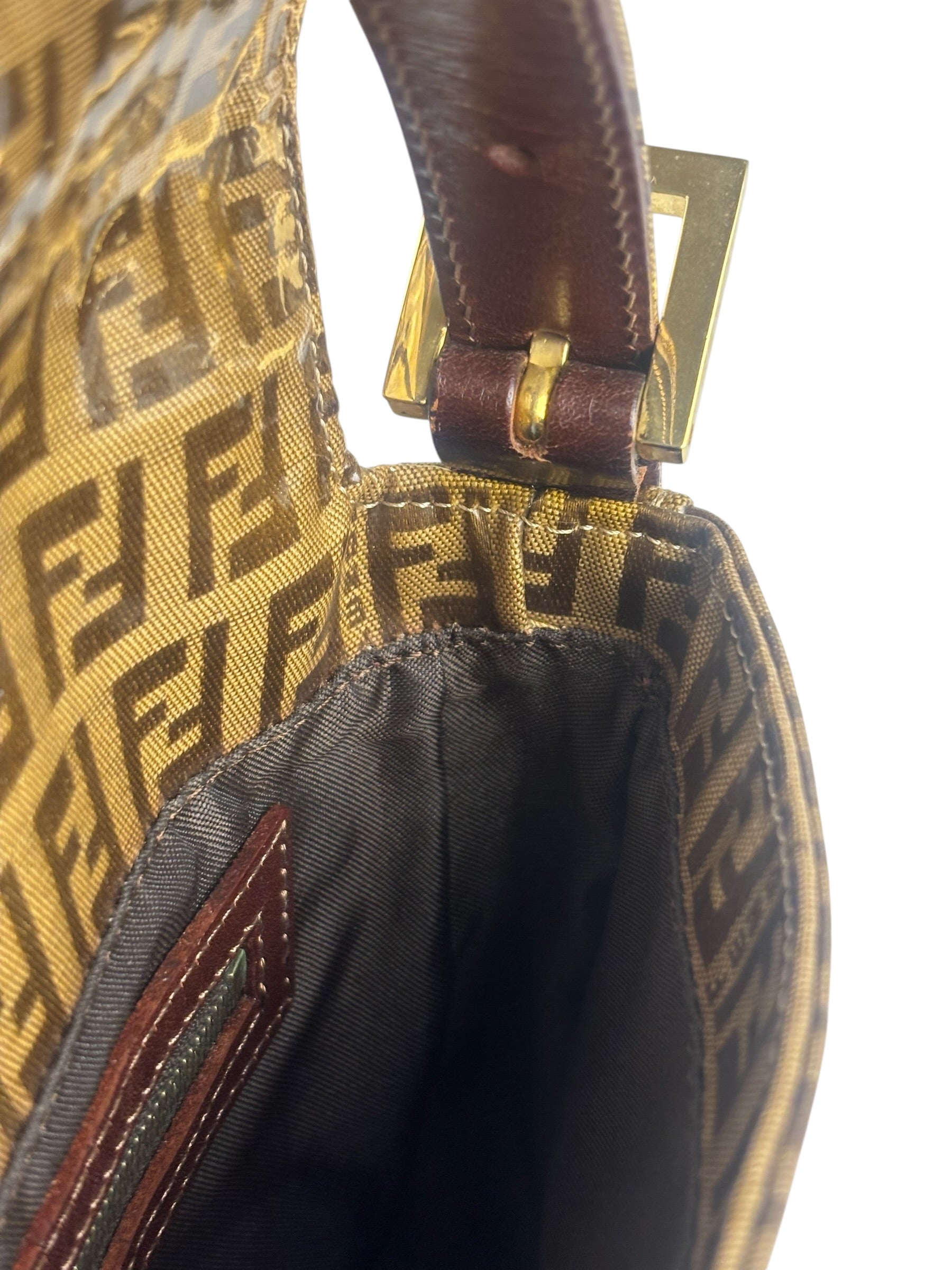 Fendi FF PVC Coated Sequin Buckle Baguette