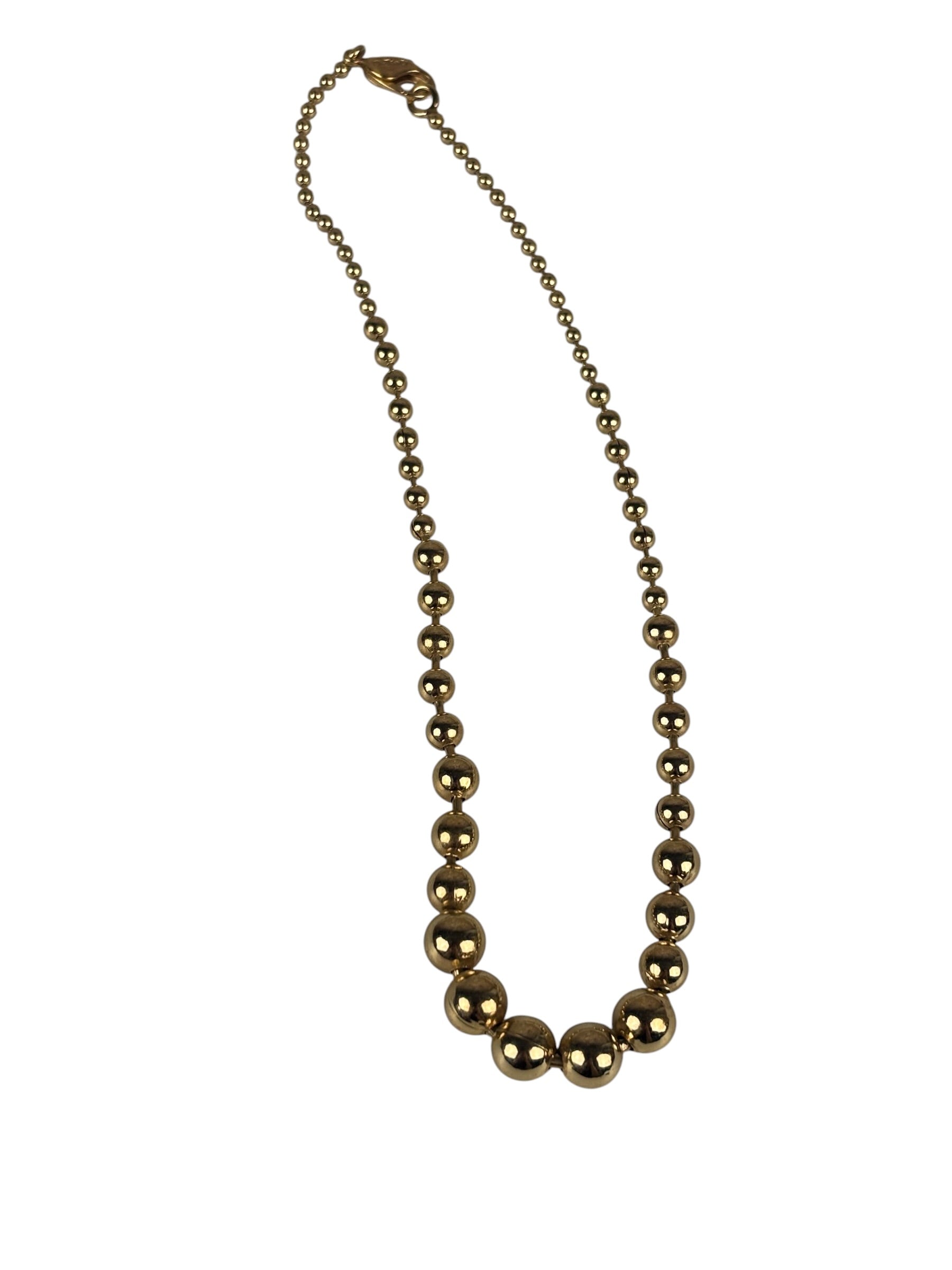 Christian Dior Vintage Gold Plated Beaded Necklace