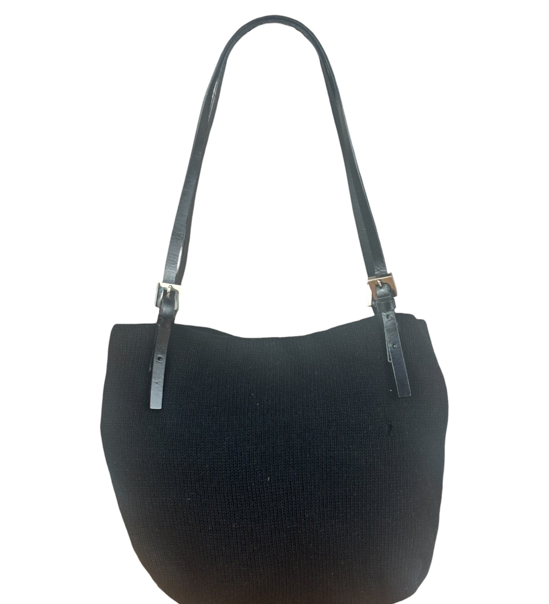 Fendi Black Knit Hobo/Shoulder Bag