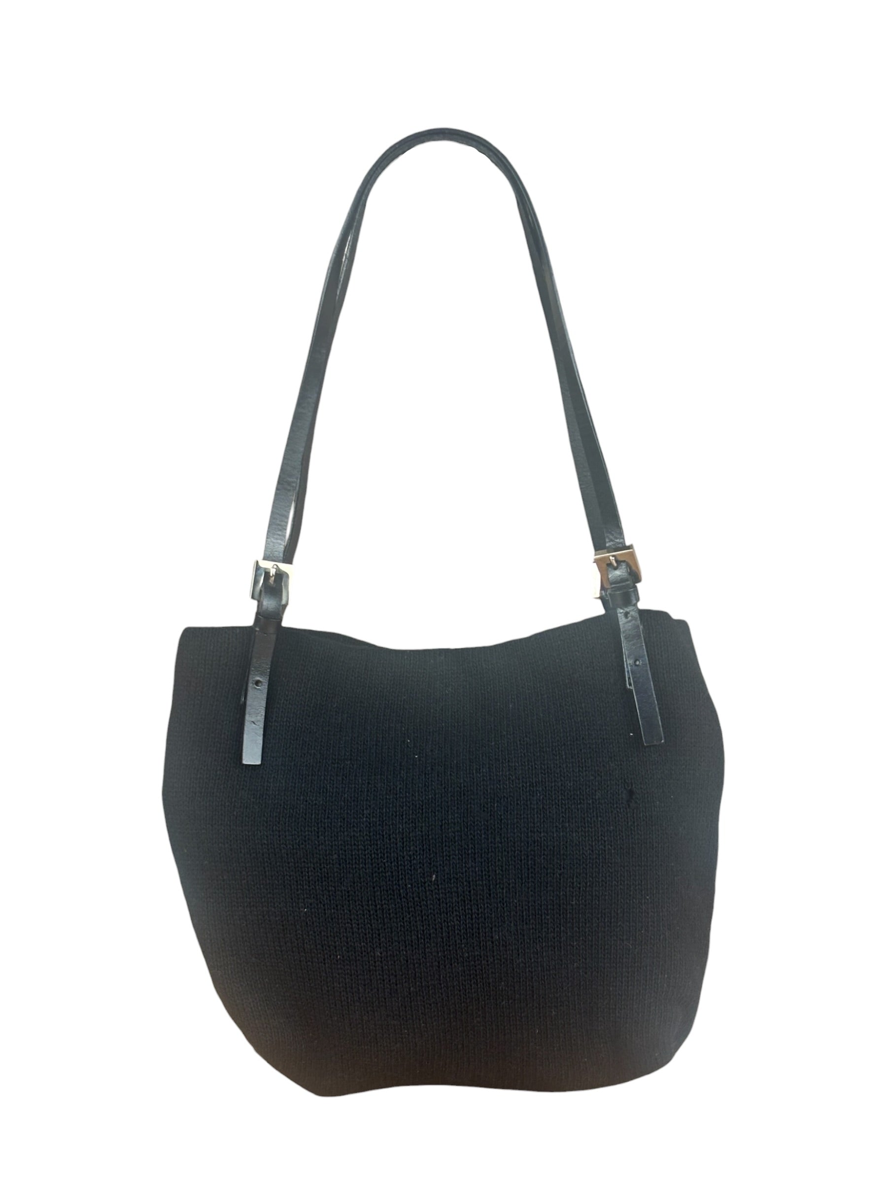 Fendi Black Knit Hobo/Shoulder Bag