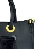 Fendi Black Rubber Mini Shoppers Tote