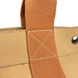 Hermes Bicolor Woven Cotton Bora Bora Canvas Tote Bag PM