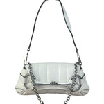 Gucci White Horsebit Vertical Quilted Leather Shoulder Bag