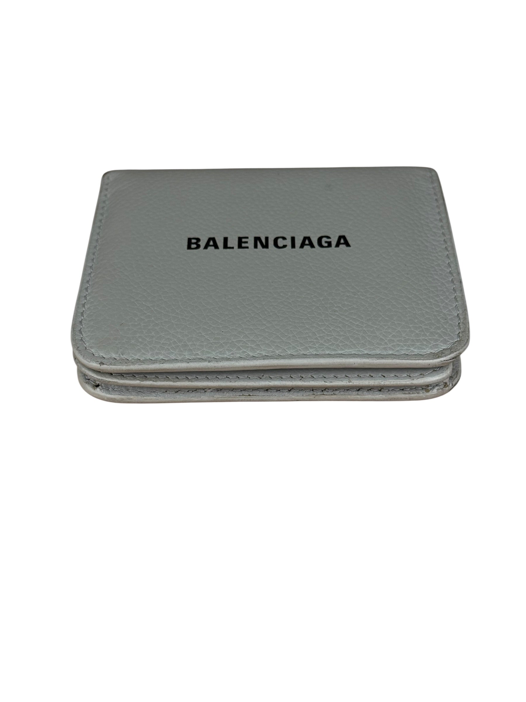 Balenciaga Grey Leather Compact Cardholder