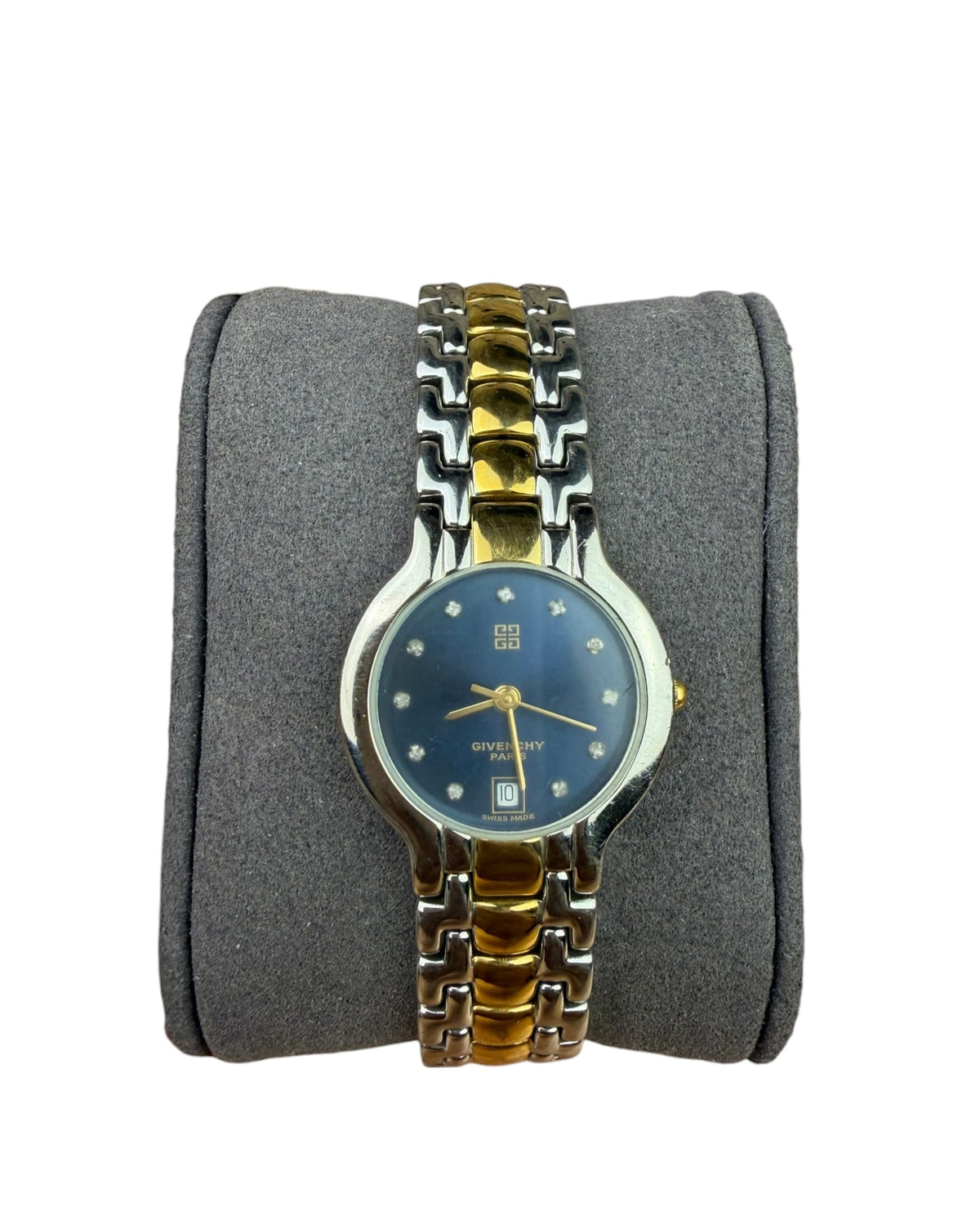 Givenchy Blue Dot Dial-Tone Date-Adjust Watch