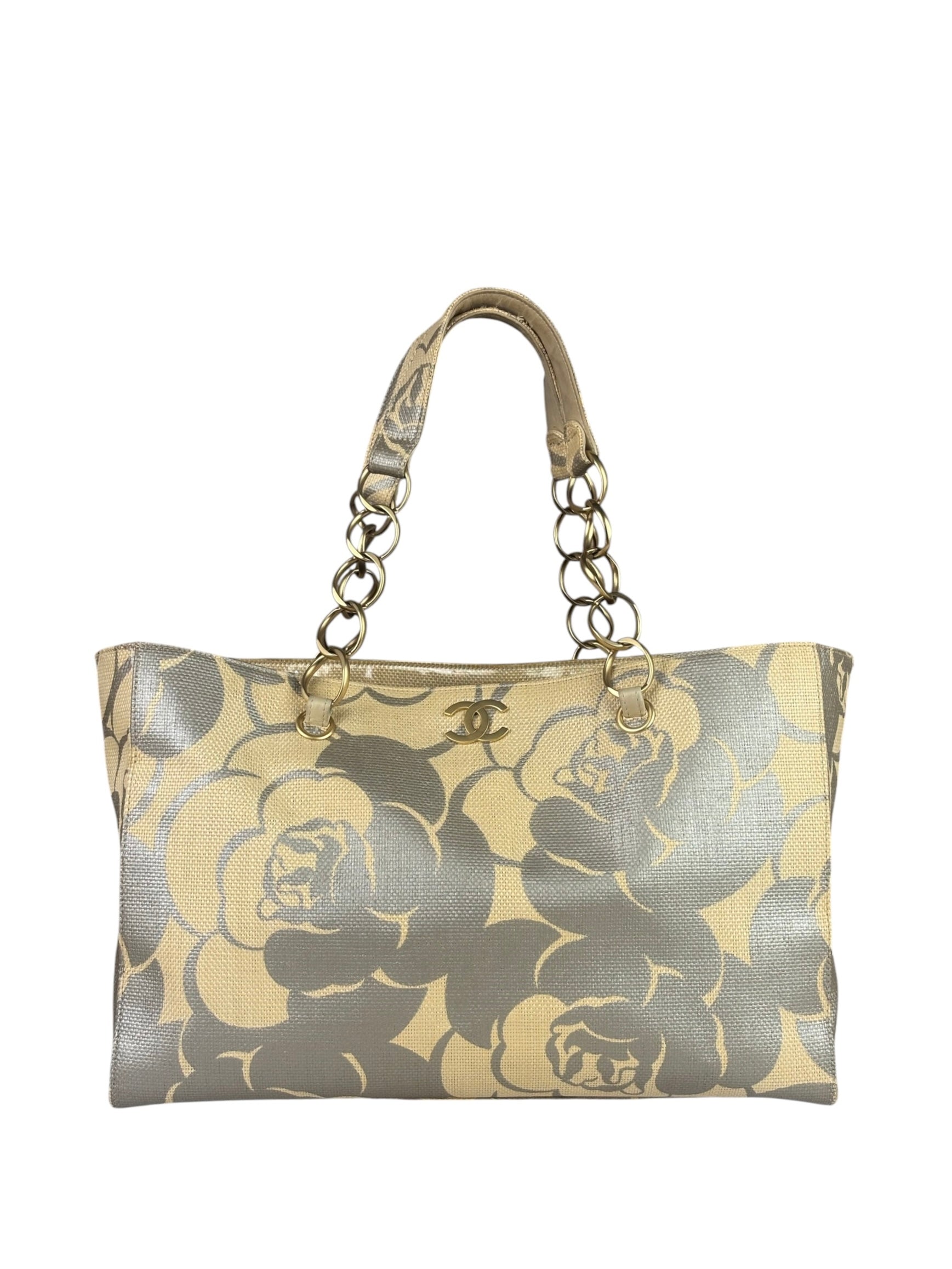 Chanel Camellia Raffia Tote 2004