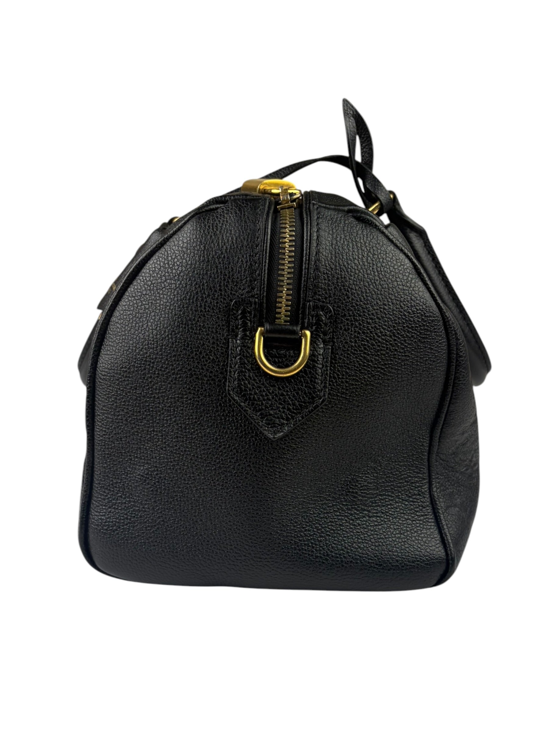 Louis Vuitton Black Monogram Bandouliere NM Empreinte Noir Speedy 30