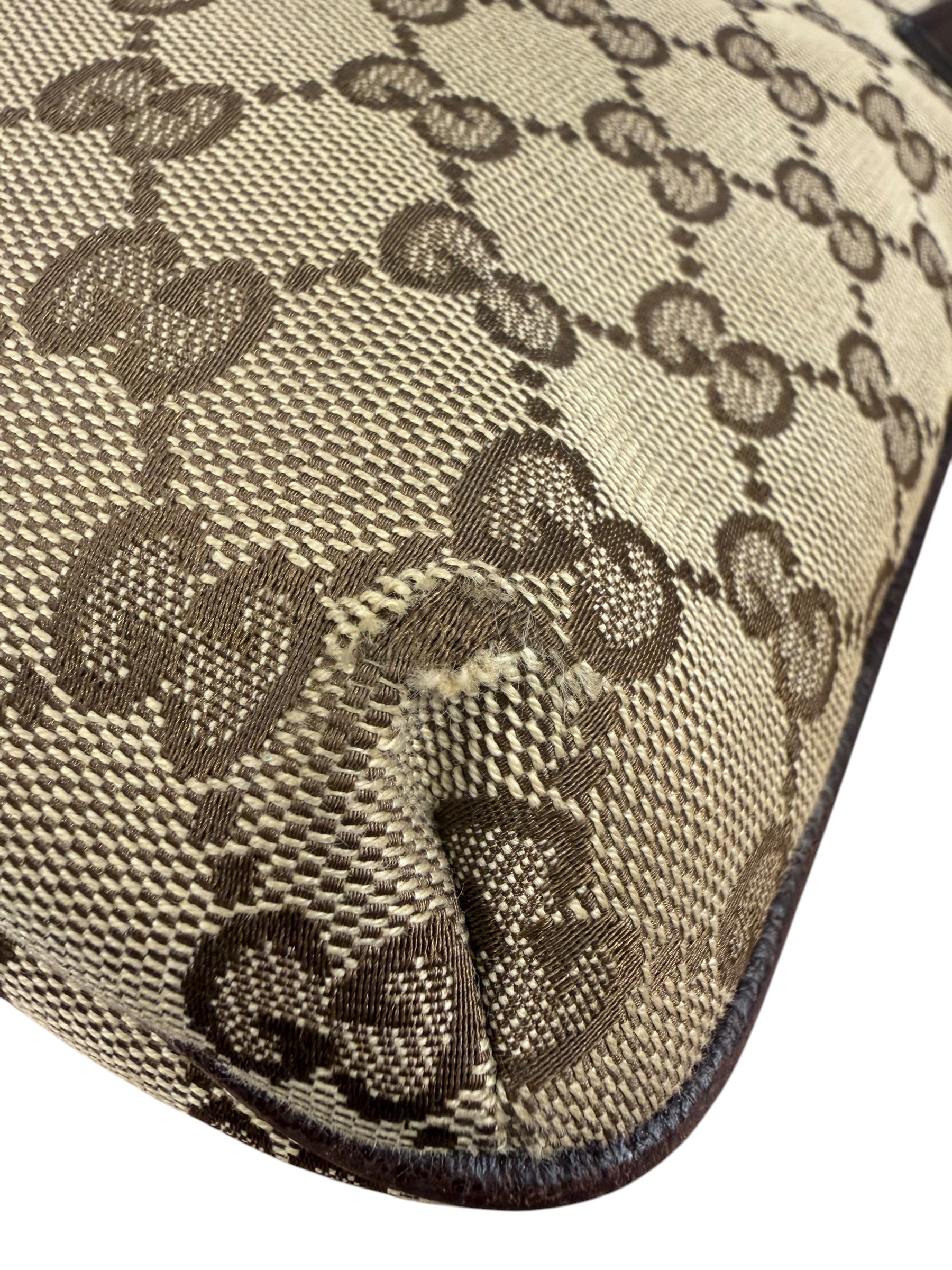 Gucci GG Vintage Beige/Brown Canvas Crossbody Bag