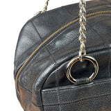 Chanel Black Caviar Chocolate Bar Shoulder Bag
