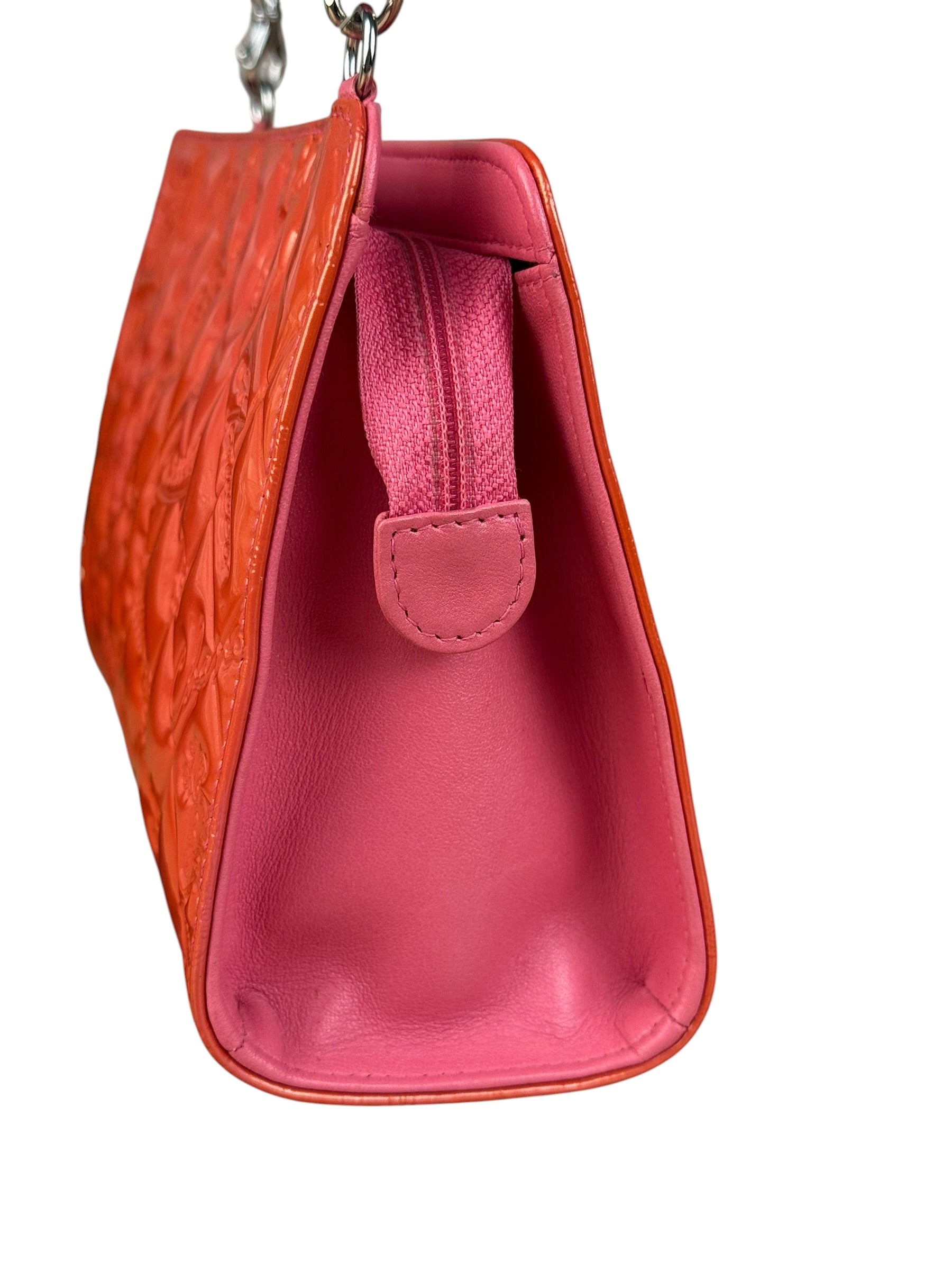 Chanel Orange Patent Lucky Symbols Pochette 2009