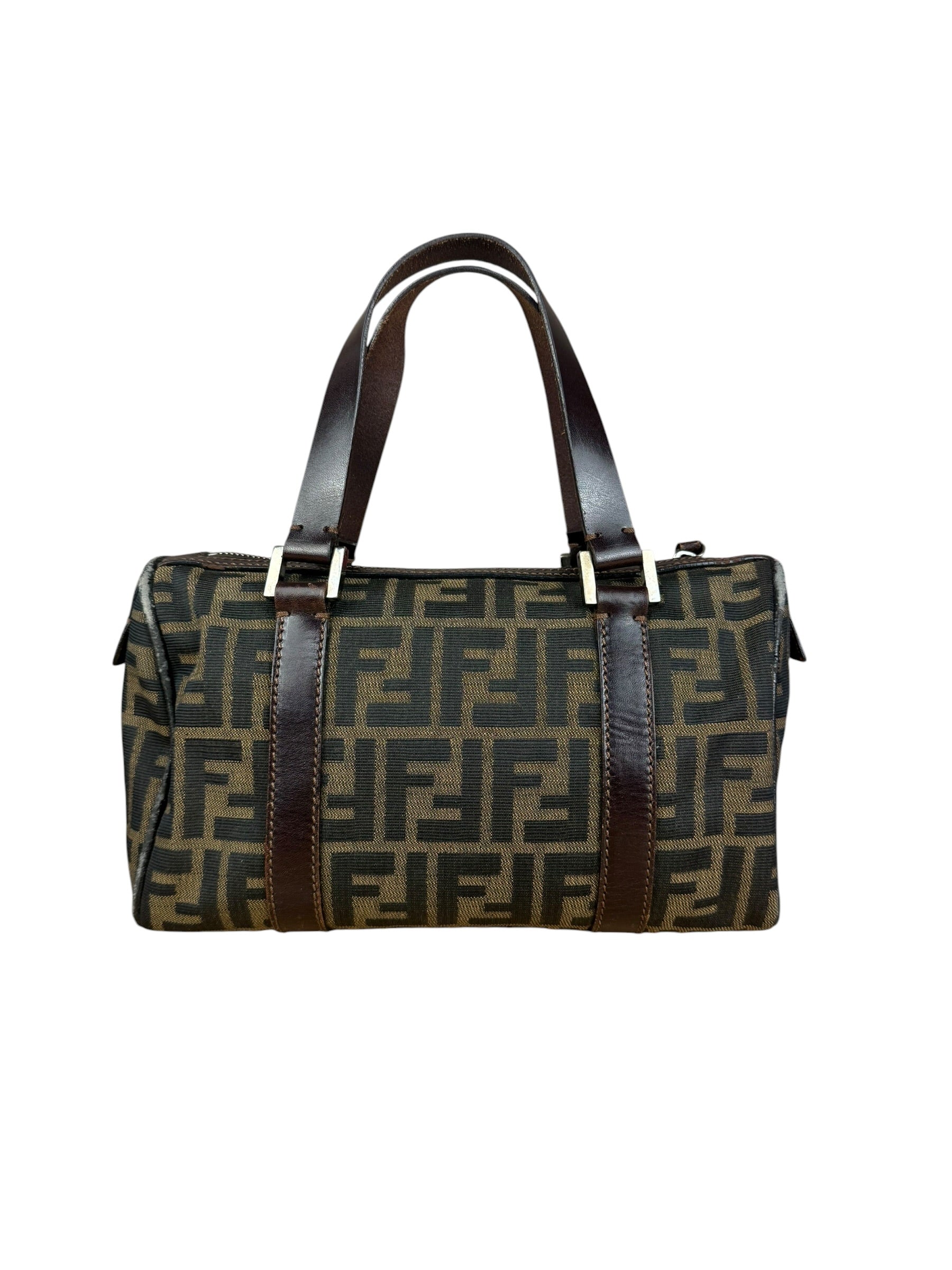 Fendi Vintage FF Zucca Print Mini Boston Handbag