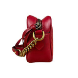 Gucci Leather GG Red Marmont Crossbody