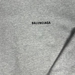 Balenciaga Logo Pullover Hoodie Grey
