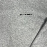 Balenciaga Logo Pullover Hoodie Grey