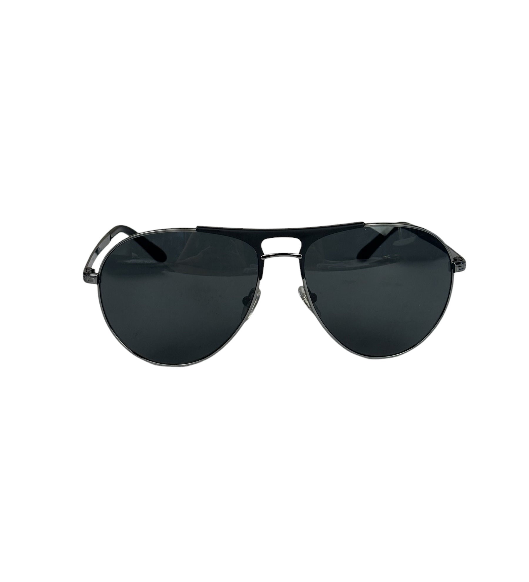 Versace Pilot 2164 Black-Silver Tone Sunglasses