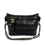 Chanel Black Quilted Leather Small Gabrielle Hobo Bag 2019